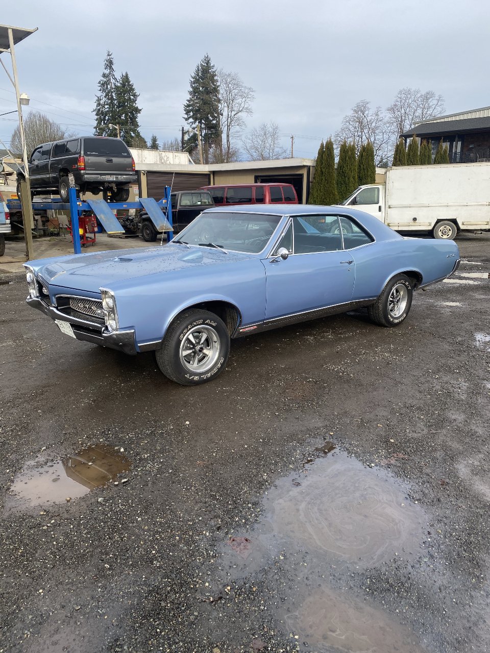 Customer's classic Pontiac GTO at Jamie's Transmission Service